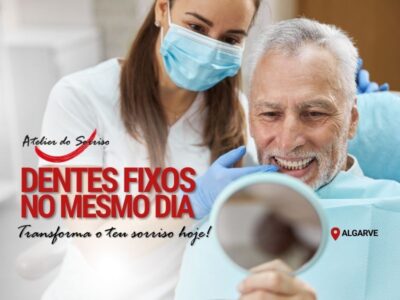 Dentista colocar dentes fixos mesmo dia: Clínica Dentária em Almancil, Faro, Algarve