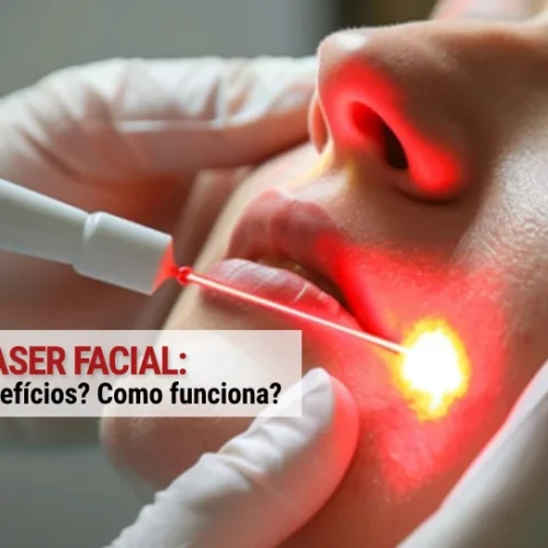 Tratamento em Consultório com Aplicação de Endolaser no Rosto de Paciente