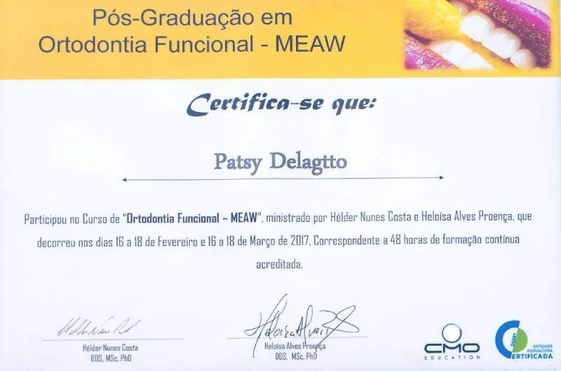certificado-curso-ortodontia-funcional-meaw-patsy-delgatto